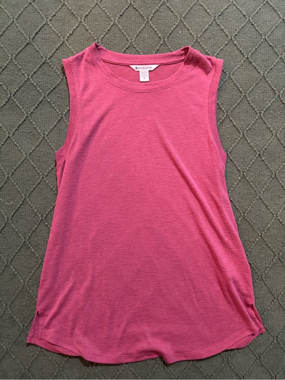Athleta Bright Pink Sleeveless Muscle Tank